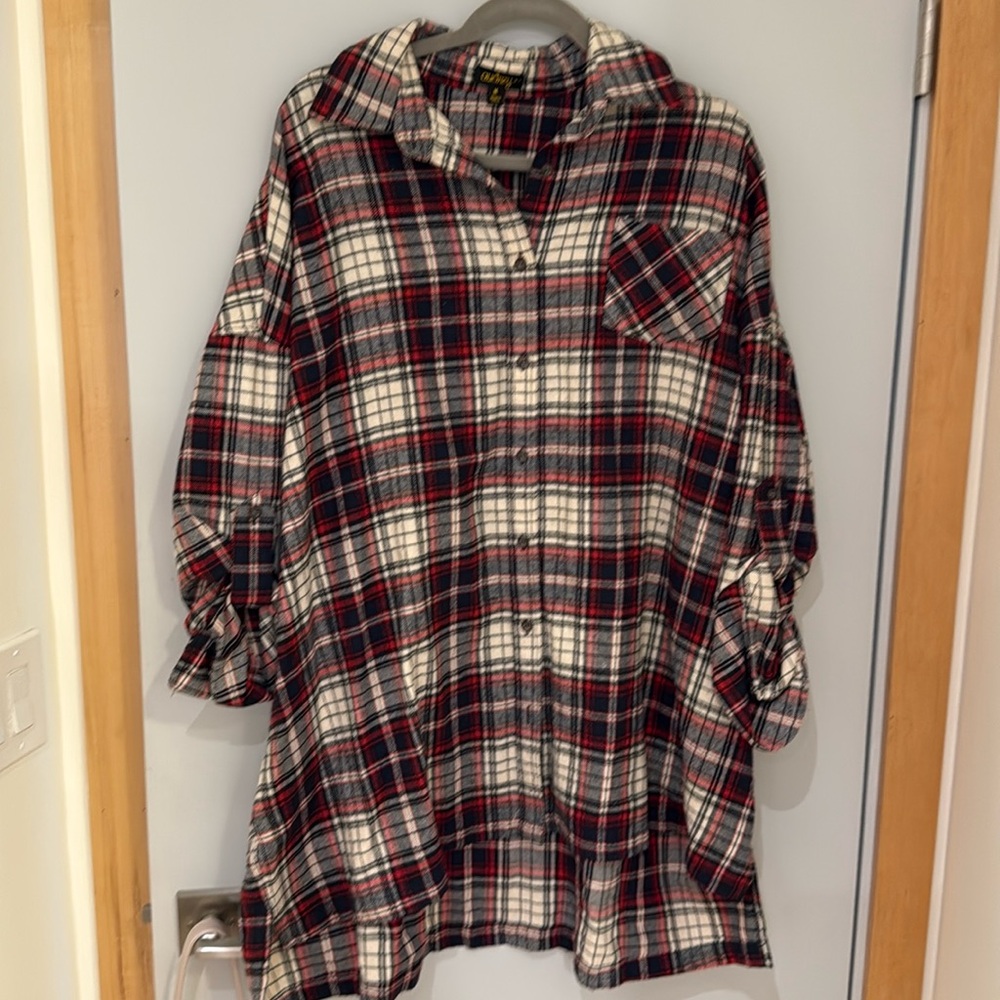 Oversized flannel shirt
